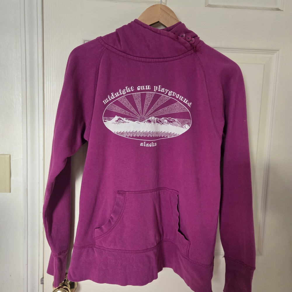 Alaska "Midnight Sun Playground" Purple Hoodie Sweatshirt